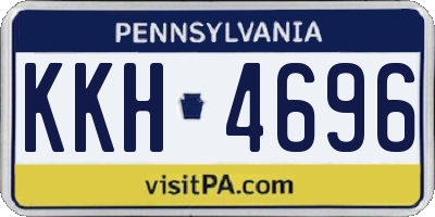 PA license plate KKH4696