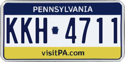 PA license plate KKH4711