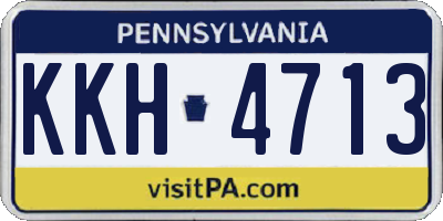 PA license plate KKH4713