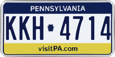 PA license plate KKH4714
