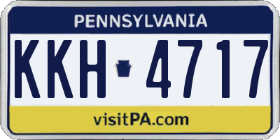 PA license plate KKH4717