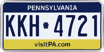 PA license plate KKH4721