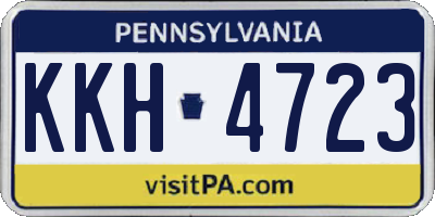 PA license plate KKH4723