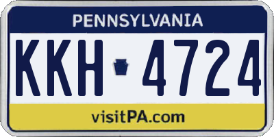 PA license plate KKH4724