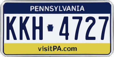 PA license plate KKH4727