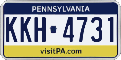 PA license plate KKH4731