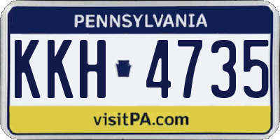 PA license plate KKH4735