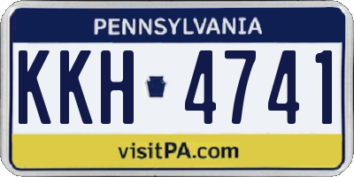 PA license plate KKH4741