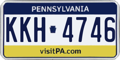 PA license plate KKH4746