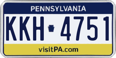 PA license plate KKH4751