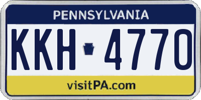 PA license plate KKH4770