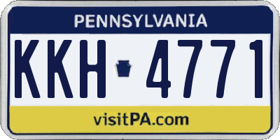 PA license plate KKH4771