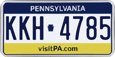 PA license plate KKH4785