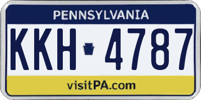 PA license plate KKH4787