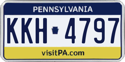 PA license plate KKH4797