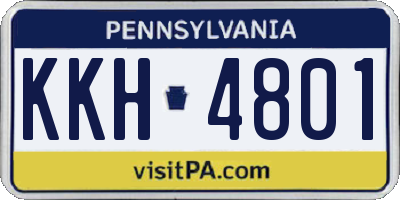 PA license plate KKH4801