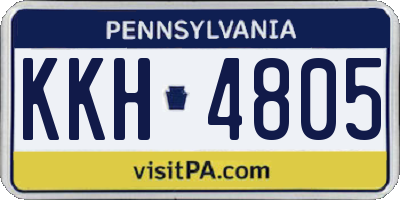 PA license plate KKH4805