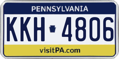 PA license plate KKH4806