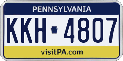 PA license plate KKH4807