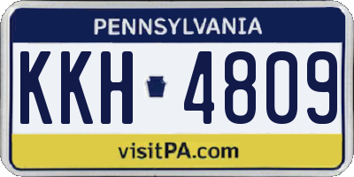 PA license plate KKH4809