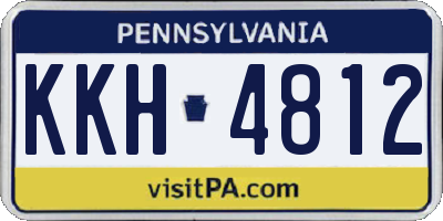 PA license plate KKH4812