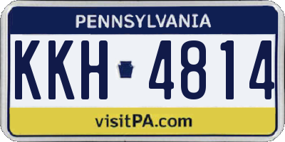 PA license plate KKH4814