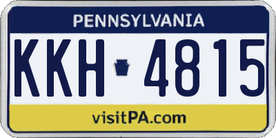 PA license plate KKH4815