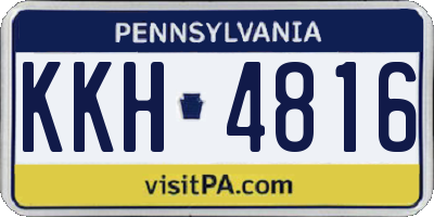 PA license plate KKH4816
