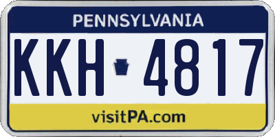 PA license plate KKH4817