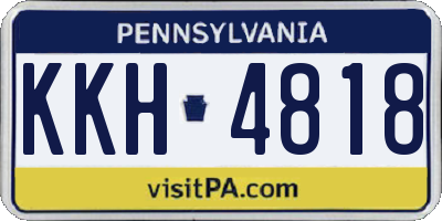 PA license plate KKH4818