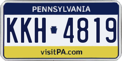 PA license plate KKH4819
