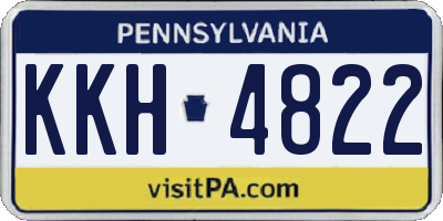PA license plate KKH4822