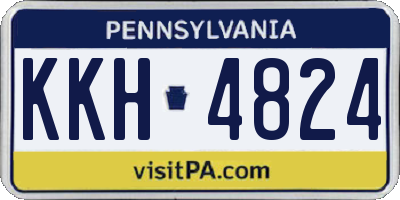 PA license plate KKH4824