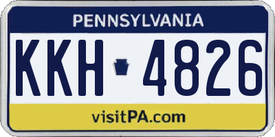 PA license plate KKH4826