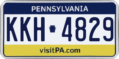 PA license plate KKH4829