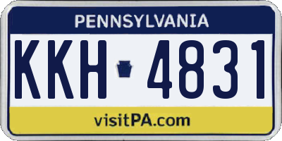 PA license plate KKH4831