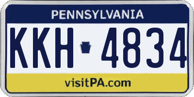 PA license plate KKH4834
