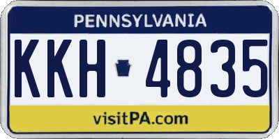 PA license plate KKH4835