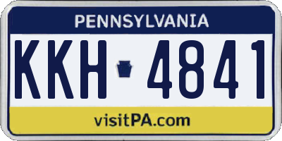 PA license plate KKH4841