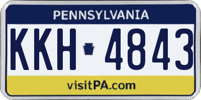 PA license plate KKH4843