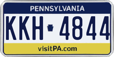 PA license plate KKH4844