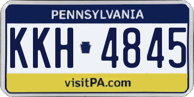 PA license plate KKH4845