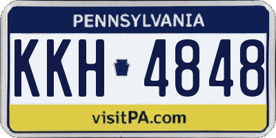 PA license plate KKH4848