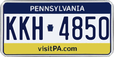 PA license plate KKH4850