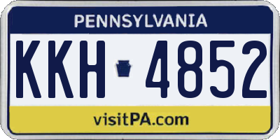 PA license plate KKH4852