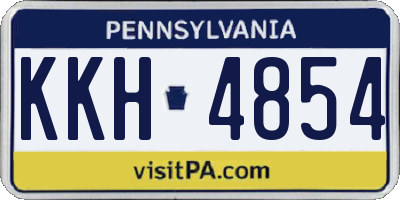 PA license plate KKH4854
