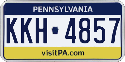 PA license plate KKH4857