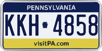 PA license plate KKH4858