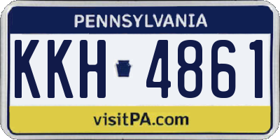 PA license plate KKH4861