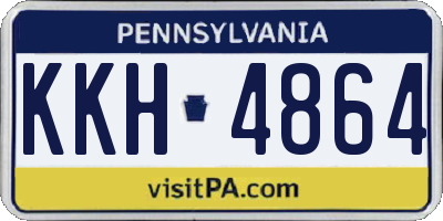 PA license plate KKH4864